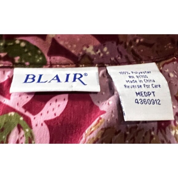 Vintage Seventies Cottage Core Windbreaker Sz M Petite Womens by Blair Floral Bu - Picture 3 of 8